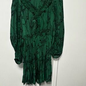 Sea New York Green and Black Long Sleeve Dress